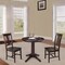 International Concepts Round 30 in Round Top Pedestal Table, with 2 San Remo Chairs, Rich Mocha, 30 in W, 30 in L, Wood K15-30RT-27B-C10-2 - alternate 2
